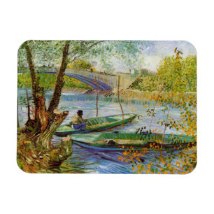 Magnet Flexible Vincent Van Gogh, La pêche au printemps