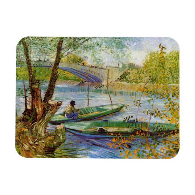 Magnet Flexible Vincent Van Gogh, La pêche au printemps (Horizontal)
