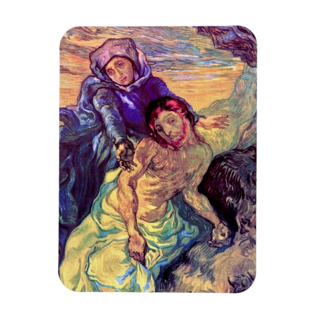 Magnet Flexible Vincent Van Gogh - La Pieta - Jésus & Vierge Marie (Vertical)
