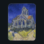 Magnet Flexible Vincent Van Gogh, L'église d'Auvers<br><div class="desc">Vincent Van Gogh - L'église d'Auvers,  1890.</div>