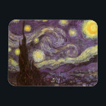 Magnet Flexible Vincent van Gogh - Nuit étoilée<br><div class="desc">Starry Night (1889) de Vincent van Gogh est un post impressionnisme vintage de peinture de paysage d'art. Vue sur une ville dans une vallée la nuit avec les nuages tourbillonnants, les étoiles brillant et une belle lune jaune dorée croissant. Il a été peint pendant la journée de mémoire et est...</div>