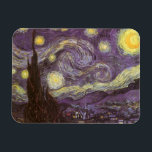 Magnet Flexible Vincent van Gogh - Nuit étoilée<br><div class="desc">Starry Night (1889) de Vincent van Gogh est un post impressionnisme vintage de peinture de paysage d'art. Vue sur une ville dans une vallée la nuit avec les nuages tourbillonnants, les étoiles brillant et une belle lune jaune dorée croissant. Il a été peint pendant la journée de mémoire et est...</div>