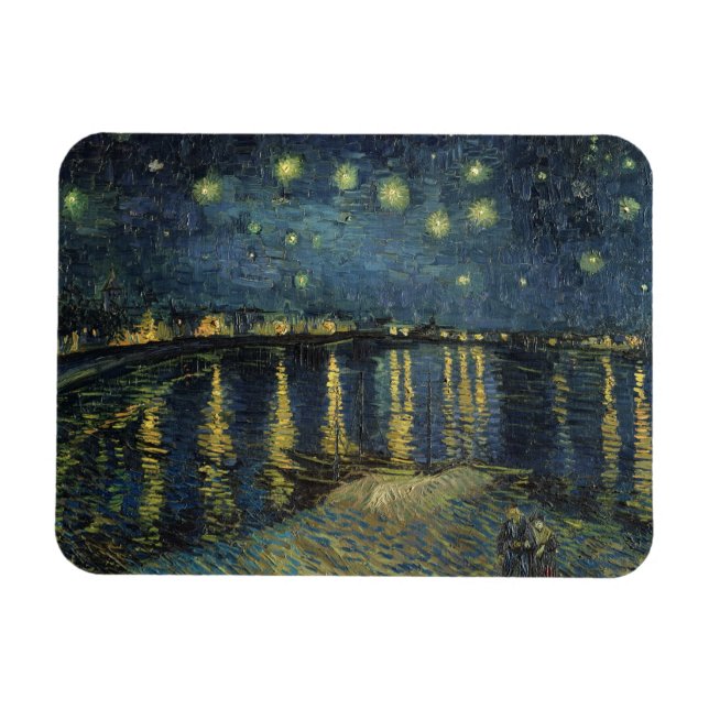 Magnet Flexible Vincent van Gogh | Nuit étoilée sur le Rhône (Horizontal)