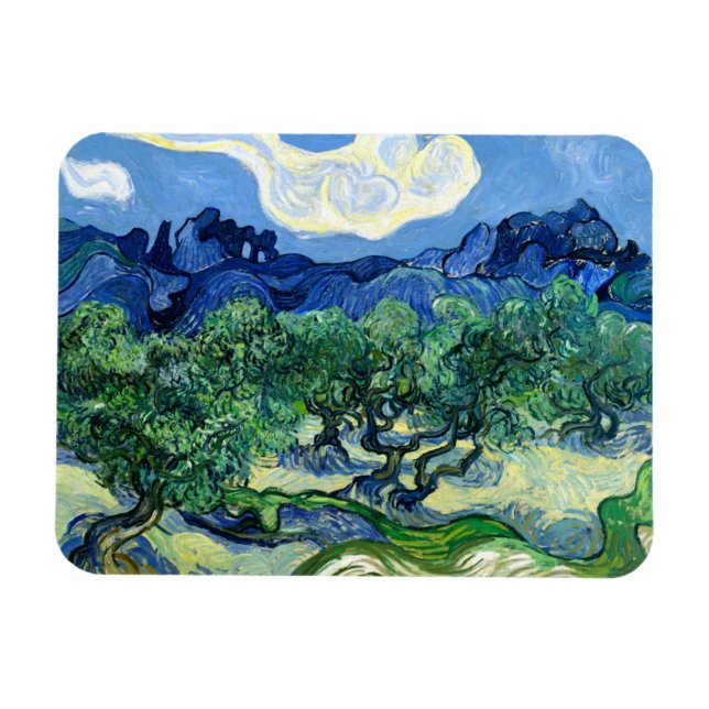 Magnet Flexible Vincent Van Gogh, Oliviers aux Alpilles (Horizontal)