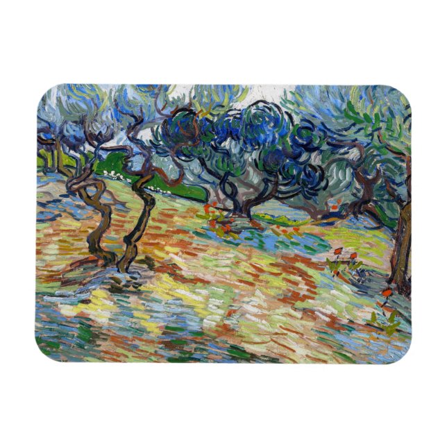 Magnet Flexible Vincent van Gogh - Oliviers : Ciel bleu vif (Horizontal)