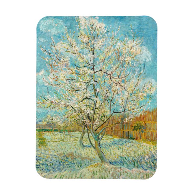 Magnet Flexible Vincent van Gogh - Poche rose en fleurs (Vertical)