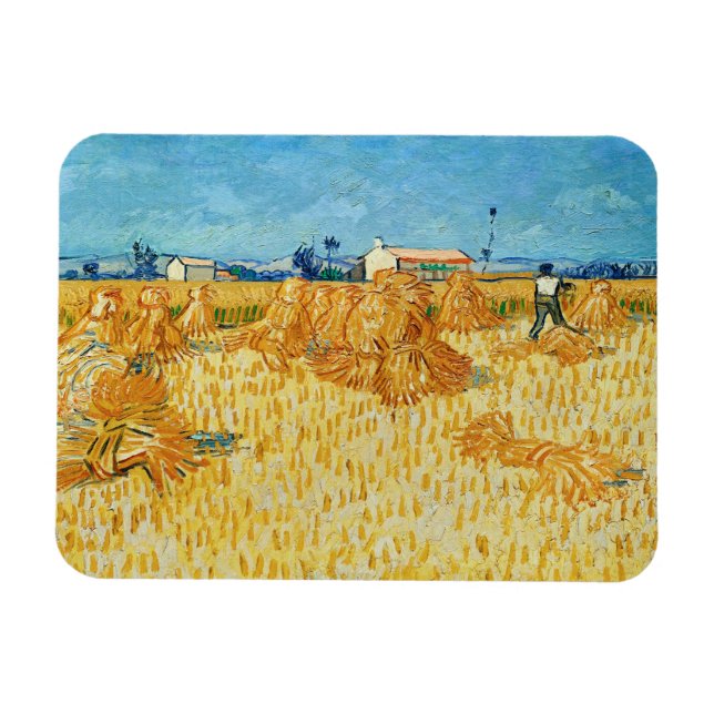 Magnet Flexible Vincent Van Gogh, Récolte de maïs en Provence (Horizontal)