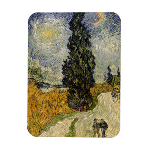 Magnet Flexible Vincent van Gogh  Route avec Cyprès, 1890