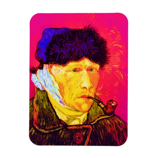Magnet Flexible Vincent Van Gogh - Self Portrait Bandage Pop Art (Vertical)