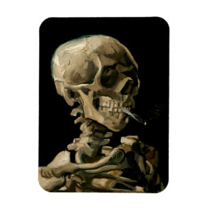 Magnet Flexible Vincent van Gogh - Skull with Burning Cigarette