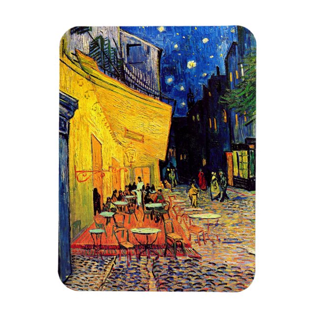 Magnet Flexible Vincent Van Gogh - Terrasse de café la nuit Beaux- (Vertical)