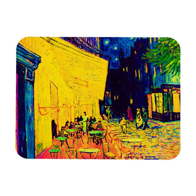 Magnet Flexible Vincent Van Gogh - Terrasse de café la nuit Pop Ar (Horizontal)