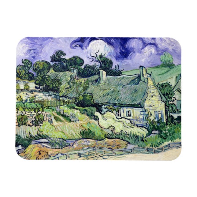 Magnet Flexible Vincent van Gogh | Thatched cottages at Cordeville (Horizontal)