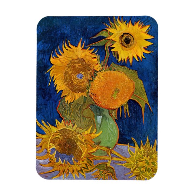 Magnet Flexible Vincent van Gogh - Vase avec cinq tournesols (Vertical)