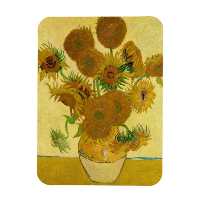 Magnet Flexible Vincent van Gogh - Vase avec quinze tournesols (Vertical)