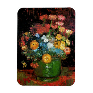 Magnet Flexible Vincent Van Gogh - Vase avec Zinnias Beaux-Arts