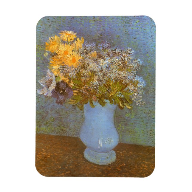 Magnet Flexible Vincent van Gogh Vase de Lilacs, Daisées, Anémones (Vertical)