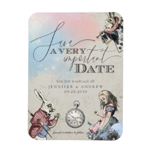 Magnet Flexible Vintage Alice In Wonderland Enregistrer la date