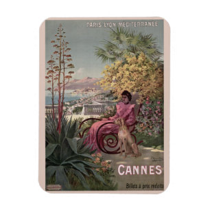 Magnet Flexible    Vintage antiquité Cannes Publicité de voyage fr