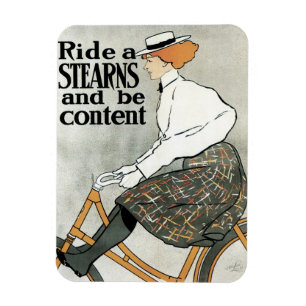 Magnet Flexible Vintage Art Nouveau, Roulez sur des vélos Sterns B