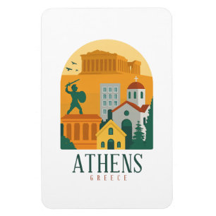 Magnet Flexible Vintage Athènes Grèce Voyage - Parthenon