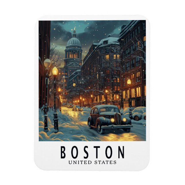 Magnet Flexible Vintage Boston (Vertical)