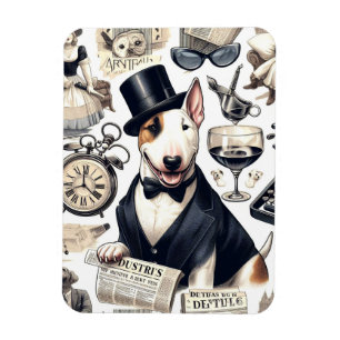 Magnet Flexible Vintage Bull Terrier Motif