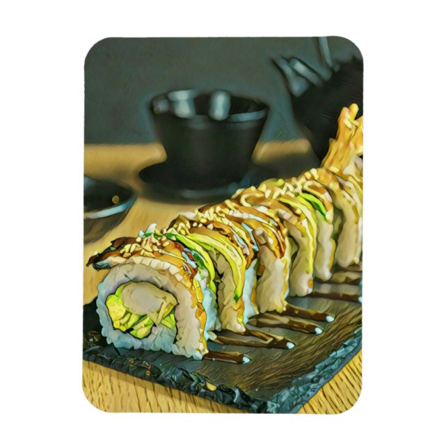 Magnet Flexible Vintage cadeau sushi (Vertical)