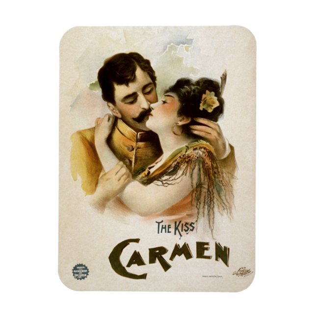 Magnet Flexible Vintage Carmen The Kiss (Vertical)