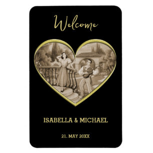 Magnet Flexible Vintage couple Romance, homme et femme amour
