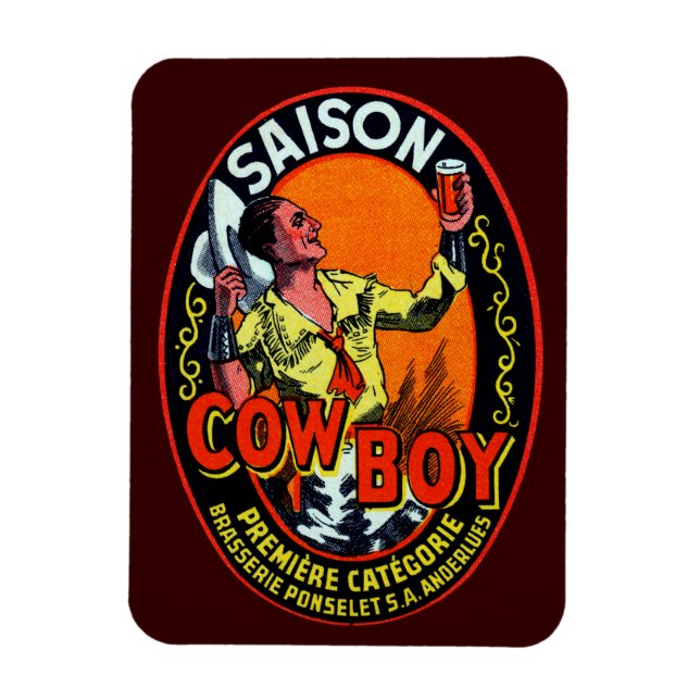Magnet Flexible Vintage Cowboy Ale (Vertical)