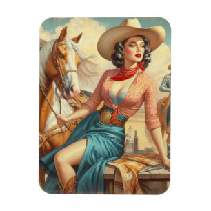 Magnet Flexible Vintage Cowgirl