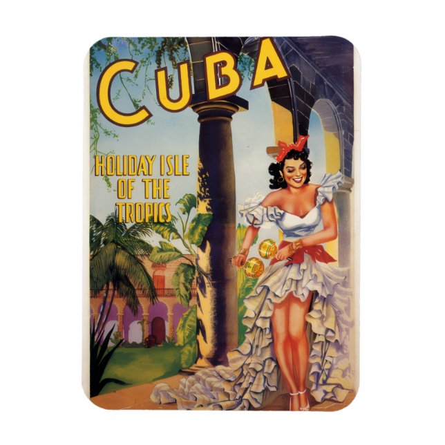 Magnet Flexible Vintage Cuban Tourist Commission Tropics Travel (Vertical)