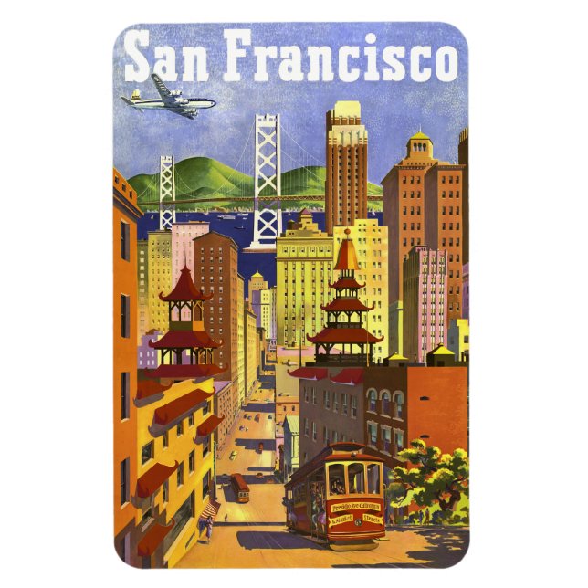 Magnet Flexible Vintage de San Francisco (Vertical)
