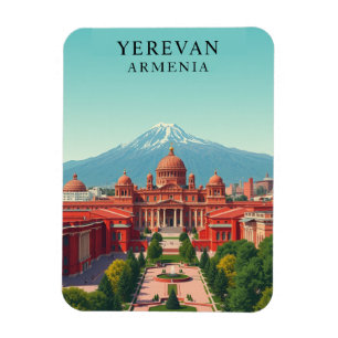 Magnet Flexible Vintage Erevan Arménie Voyage Souvenir
