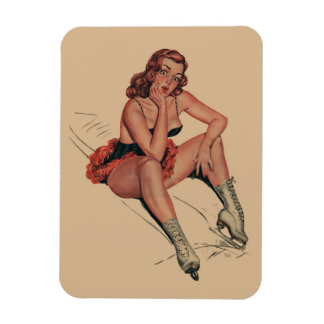 Magnet Flexible Vintage fille épingle de patinage sur glace
