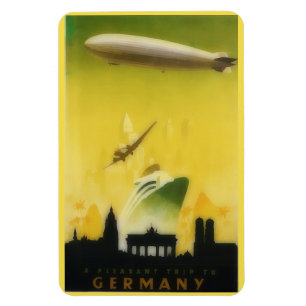 Magnet Flexible Vintage Graf Zeppelin affiche de voyage no2