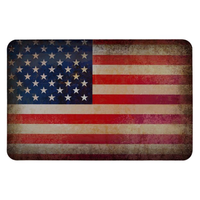 Magnet Flexible Vintage Grunge USA flag frigo aimant (Horizontal)