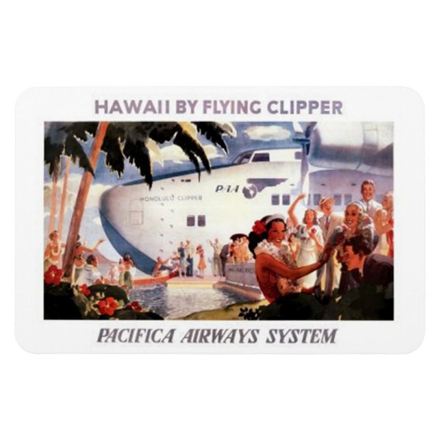 Magnet Flexible Vintage Hawaii, USA - (Horizontal)