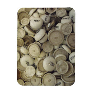 Magnet Flexible Vintage Hot and Cold Porcelain Knobs