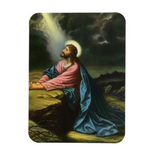 Magnet Flexible Vintage Jésus Christ prier, Jardin de Gethsémani
