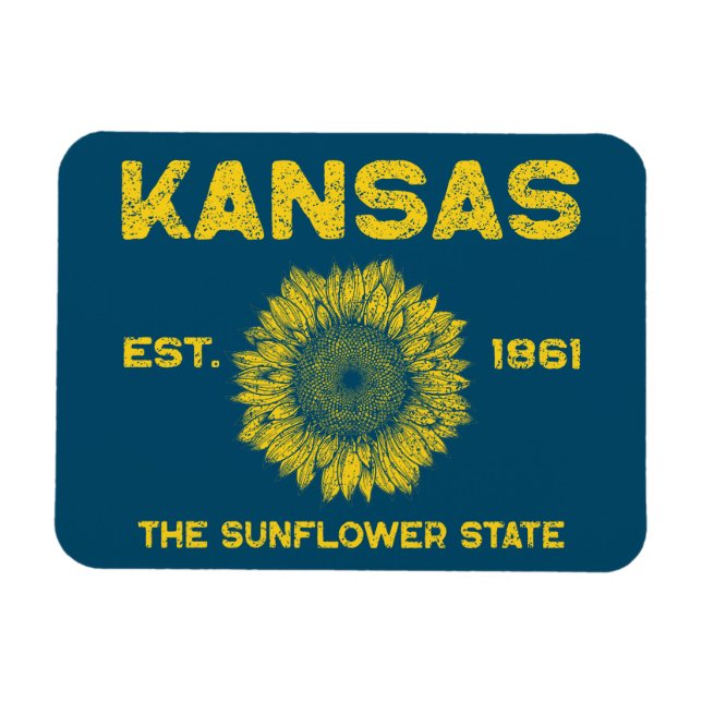 Magnet Flexible Vintage Kansas (Horizontal)