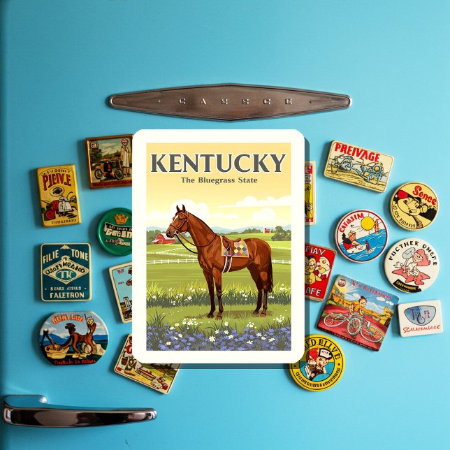 Magnet Flexible Vintage Kentucky (Créateur téléchargé)