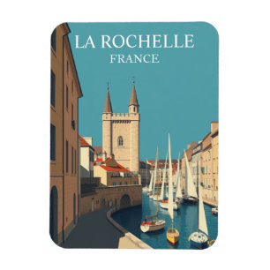 Magnet Flexible Vintage La Rochelle France Travel Souvenir
