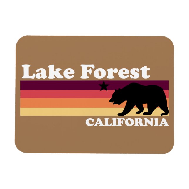 Magnet Flexible Vintage Lake Forest Californie (Horizontal)