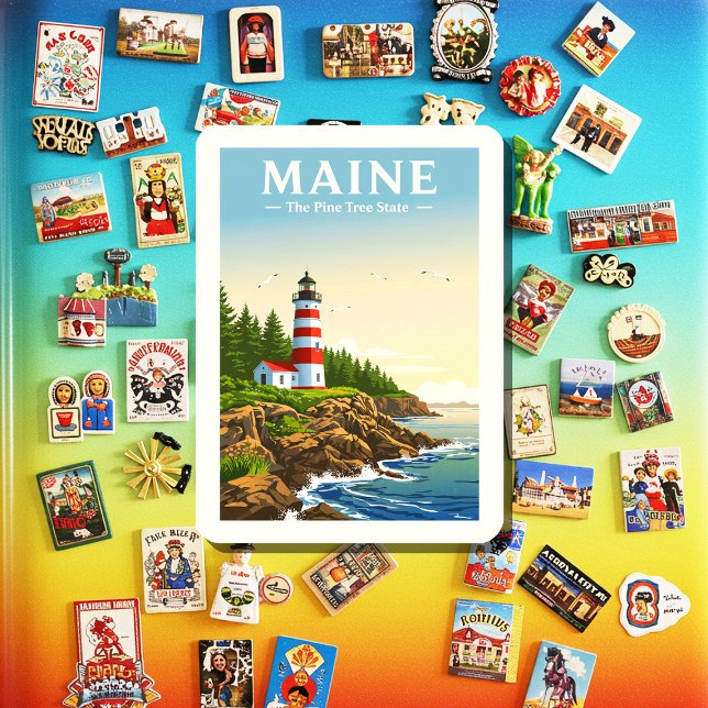 Magnet Flexible Vintage Maine (Créateur téléchargé)