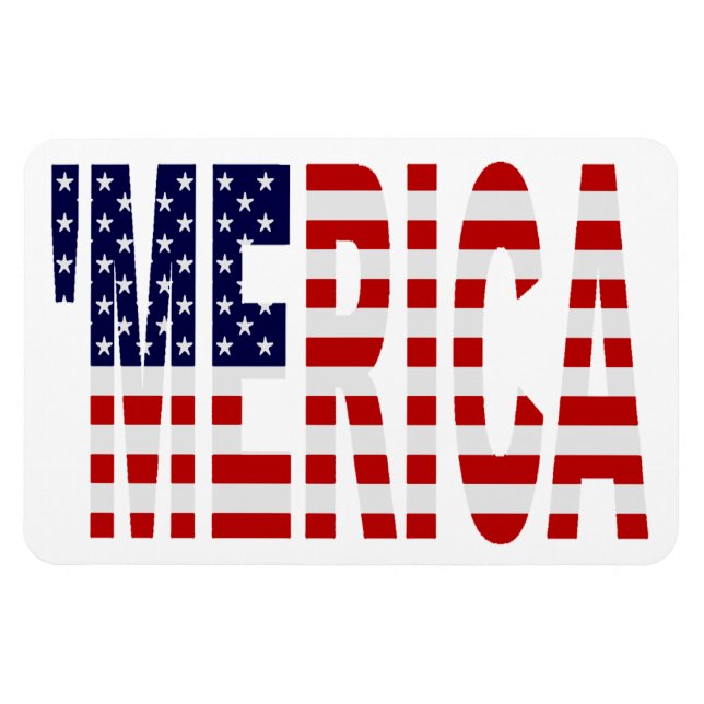 Magnet Flexible Vintage 'MERICA US Drapeau Patriotique Premium Mag (Horizontal)