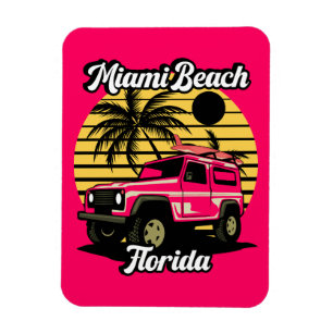 Magnet Flexible Vintage Miami Beach Floride