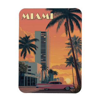 Magnet Flexible Vintage Miami Florida Travel