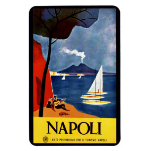 Magnet Flexible Vintage Naples Naples Italie aimant